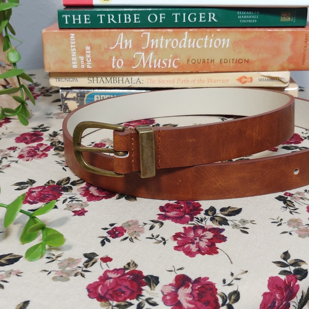 Brown Faux Leather Belt